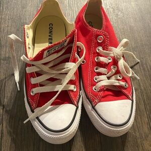 Converse Red Canvas Sneakers